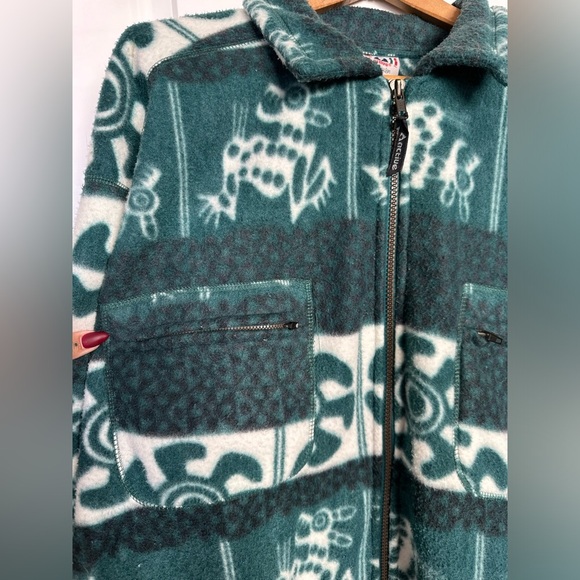 Vintage Aztec Print Oversized Zip Up Jacket. Size XL - Picture 2 of 10